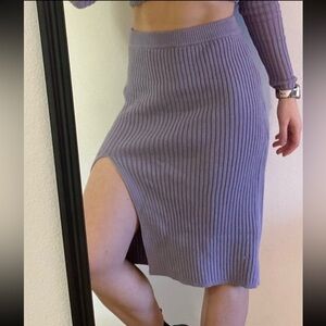 Hollister Ribbed Sweater Midi Skirt